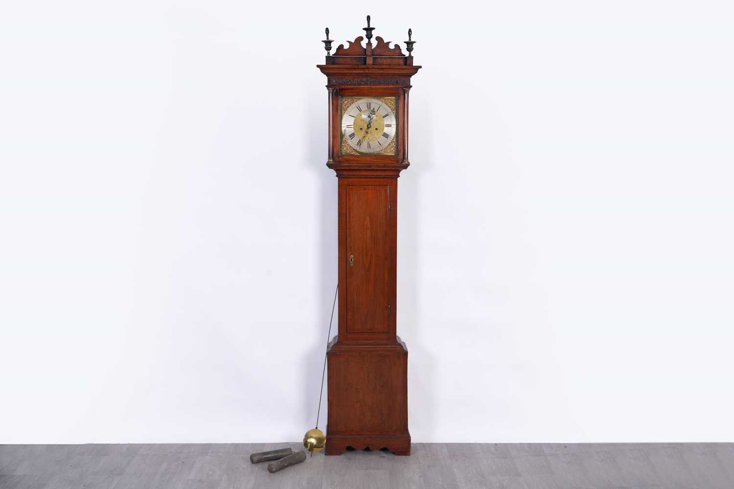 Lot 14 - Thomas Cottell, Crewkerne: a George III walnut banded oak 8-day longcase clock