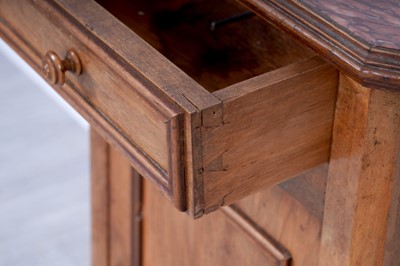 Lot 13 - An early 20th Century continental walnut pot cupboard