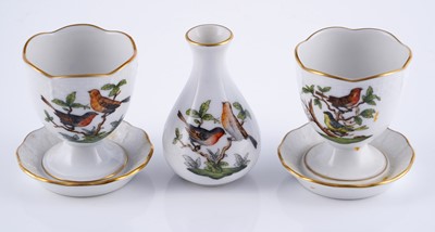 Lot 470 - An extensive Herend 'Rothschild Bird' pattern service