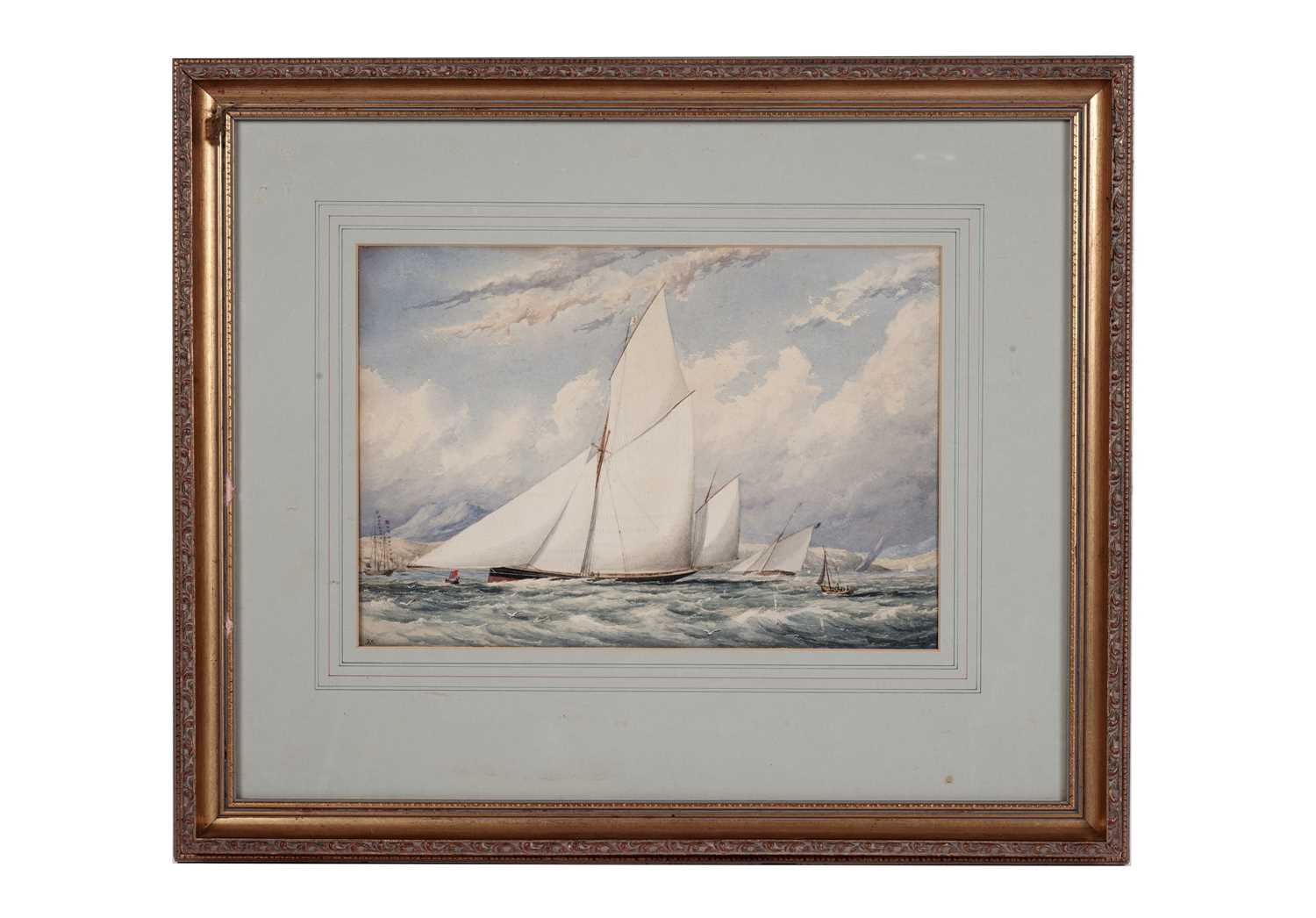 Lot 393 - 19th Century British School - Yacht racing | watercolour