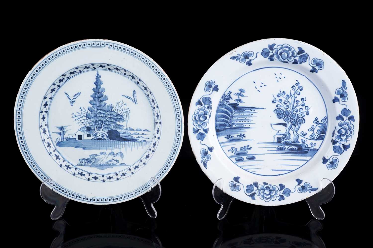Lot 403 - Two delftware chargers