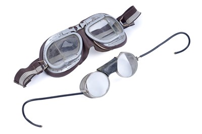 Lot 463 - A pair of Halcyon motorcycle goggles; and a pair of safety glasses