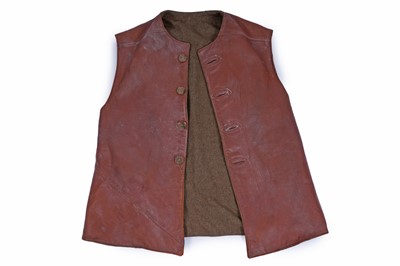 Lot 482 - A second World War era British military leather and wool lined jerkin