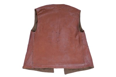 Lot 482 - A second World War era British military leather and wool lined jerkin