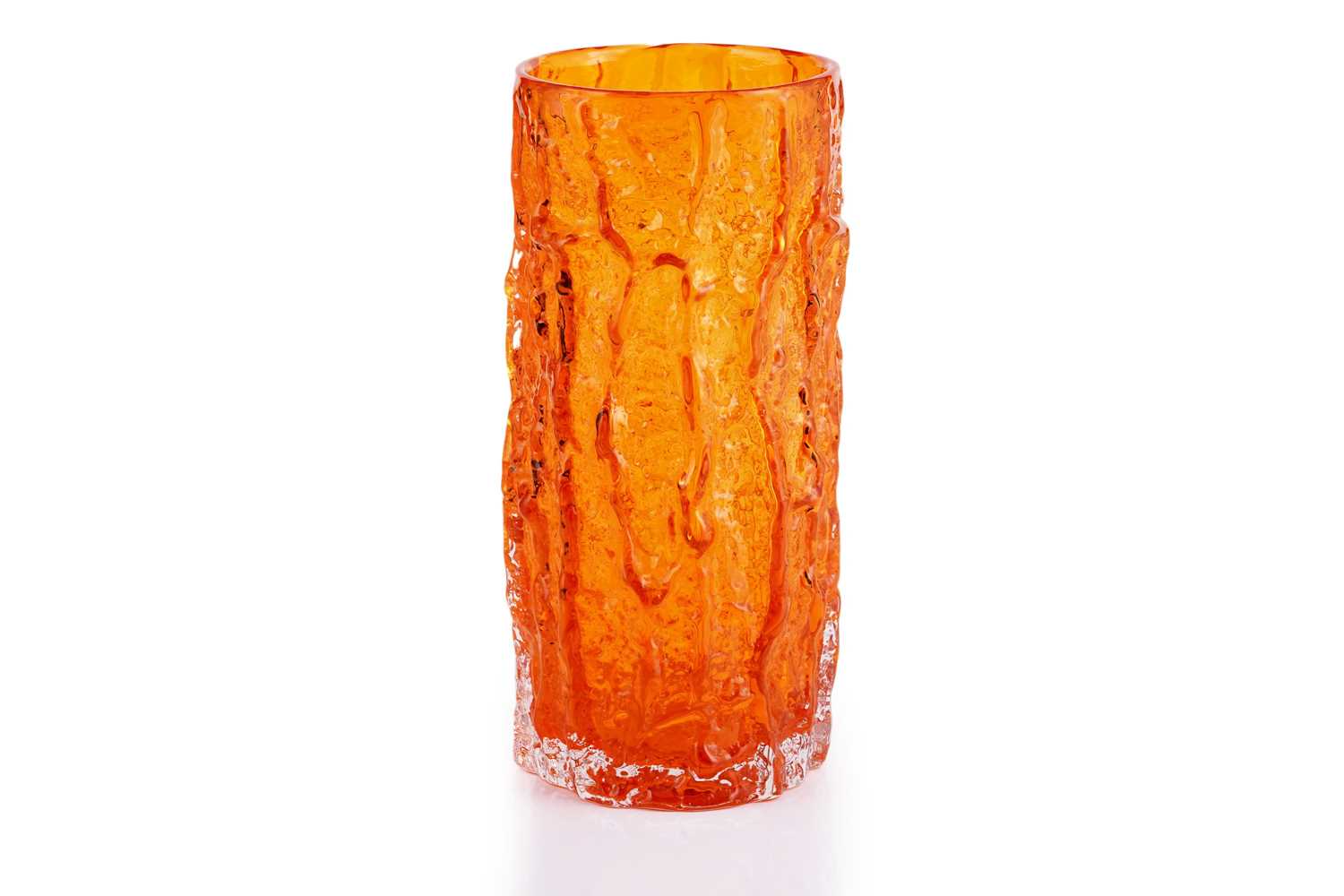 Lot 56 - A Whitefriars tangerine bark vase