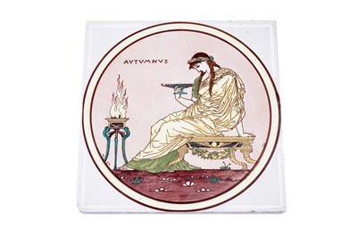 Lot 441 - Seven Maw & Co Walter Crane tiles