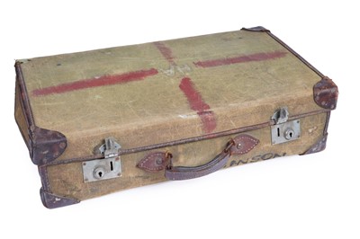 Lot 483 - A WAAF uniform; and a leather-bound canvas naval suitcase