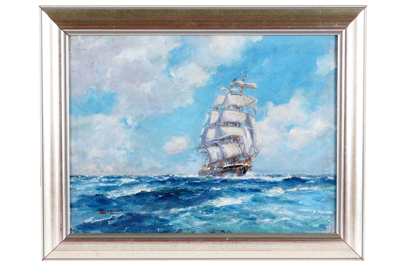 Lot 209 - Frank Henry Mason - A frigate under sail | oil