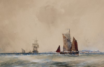 Lot 394 - Frank Henry Mason - "Off The Port" | watercolour