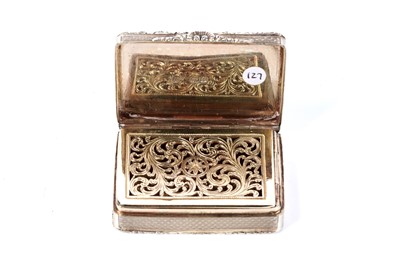 Lot 3 - A George IV silvergilt vinaigrette by John Reily, London 1821