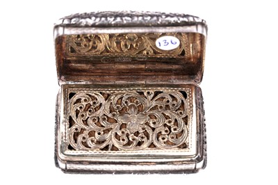 Lot 87 - A Victorian silver castletop vinaigrette by Nathaniel Mills, Birmingham 1844