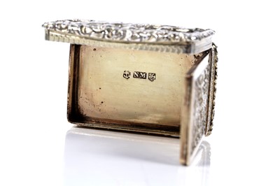 Lot 99 - A William IV silvergilt vinaigrette by Nathaniel Mills, Birmingham 1831