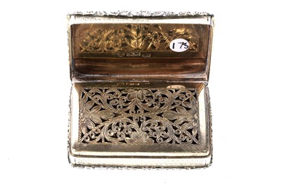 Lot 99 - A William IV silvergilt vinaigrette by Nathaniel Mills, Birmingham 1831