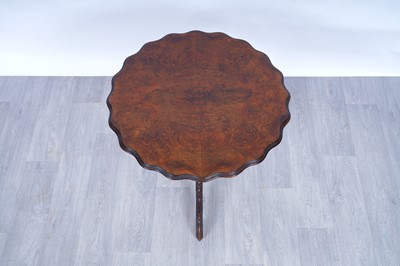 Lot 44 - A Victorian burr walnut and walnut tripod table