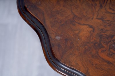 Lot 44 - A Victorian burr walnut and walnut tripod table