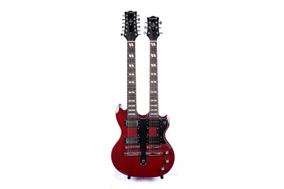 Lot 78 - A Blue rock twin-neck guitar