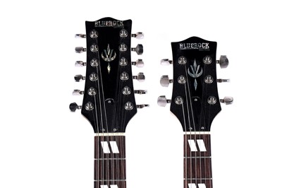 Lot 78 - A Blue rock twin-neck guitar