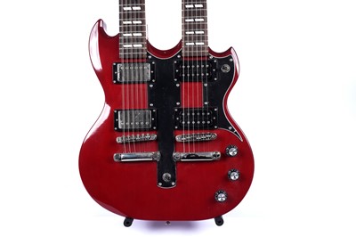 Lot 78 - A Blue rock twin-neck guitar
