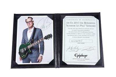 Lot 82 - A limited edition 2015 Epiphone Joe Bonamassa signature Les Paul