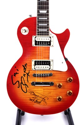 Lot 88 - A Gene Simmons, Suzi Quatro signed Epiphone Les Paul