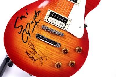 Lot 88 - A Gene Simmons, Suzi Quatro signed Epiphone Les Paul