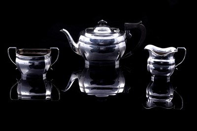 Lot 289 - An Elizabeth II silver three-piece tea service