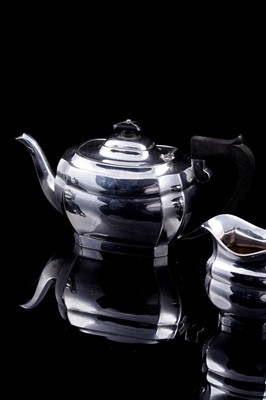 Lot 289 - An Elizabeth II silver three-piece tea service