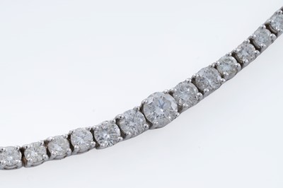 Lot 746 - A diamond tennis necklace