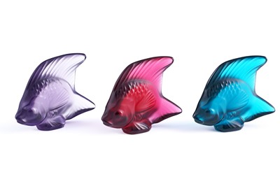 Lot 61 - Three Lalique 'Cachet Poisson'