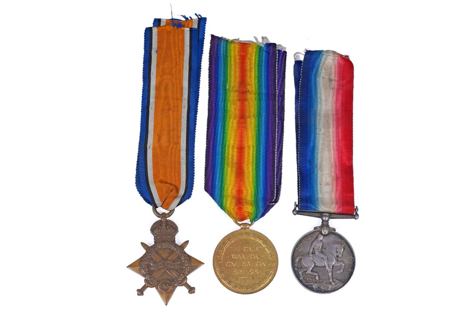 Lot 490 - A World War I medal trio