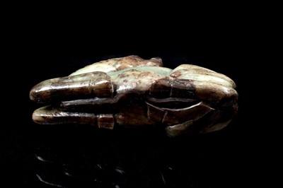 Lot 354 - A Chinese carved jade horse