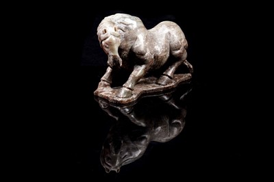 Lot 355 - A Chinese carved stone horse