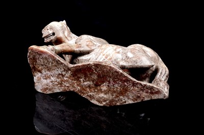 Lot 355 - A Chinese carved stone horse
