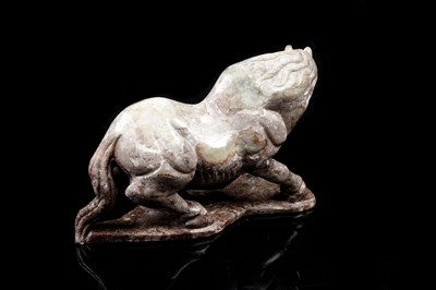 Lot 355 - A Chinese carved stone horse