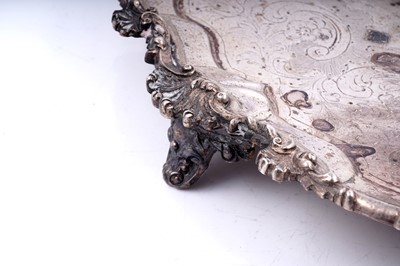 Lot 239 - A Victorian silver salver of shaped circular outline