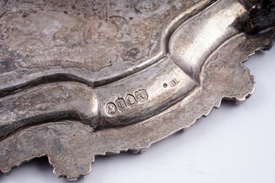 Lot 239 - A Victorian silver salver of shaped circular outline