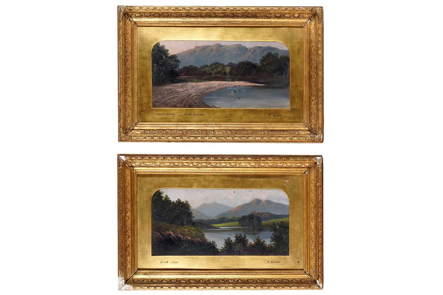 Lot 313 - Attributed to Sir John Leslie - Loch Awe and Loch Katrine | oils