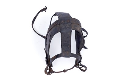 Lot 464 - Two leather pit pony masks