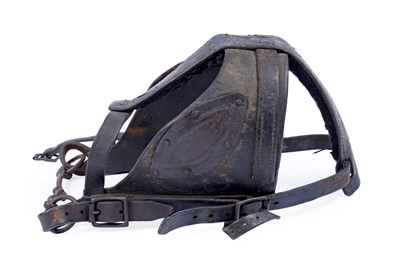 Lot 464 - Two leather pit pony masks