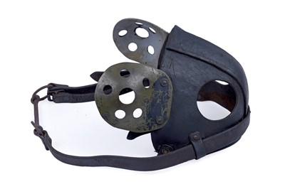 Lot 464 - Two leather pit pony masks