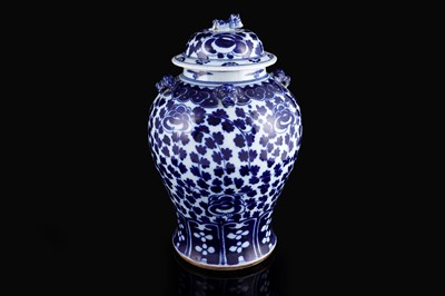 Lot 307 - A Chinese blue and white baluster jar and cover