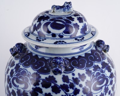 Lot 307 - A Chinese blue and white baluster jar and cover