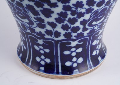 Lot 307 - A Chinese blue and white baluster jar and cover
