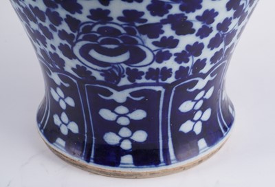 Lot 307 - A Chinese blue and white baluster jar and cover
