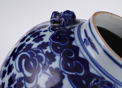 Lot 307 - A Chinese blue and white baluster jar and cover