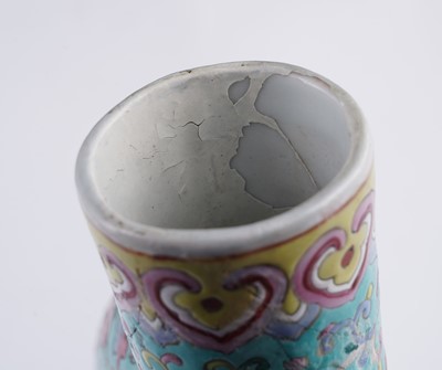 Lot 306 - A pair of Cantonese 'famille rose' moon flasks