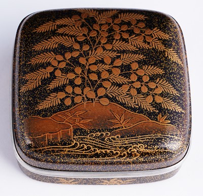 Lot 360 - Three small Japanese lacquer boxes