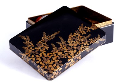 Lot 360 - Three small Japanese lacquer boxes