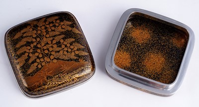 Lot 360 - Three small Japanese lacquer boxes