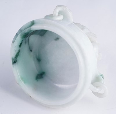 Lot 346 - A jade koro and cover